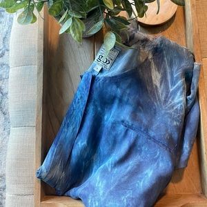 Go > by GoSilk Tie Dye Silk See Through Top